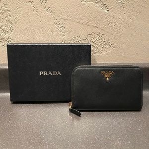 Prada Saffiano Leather French Wallet